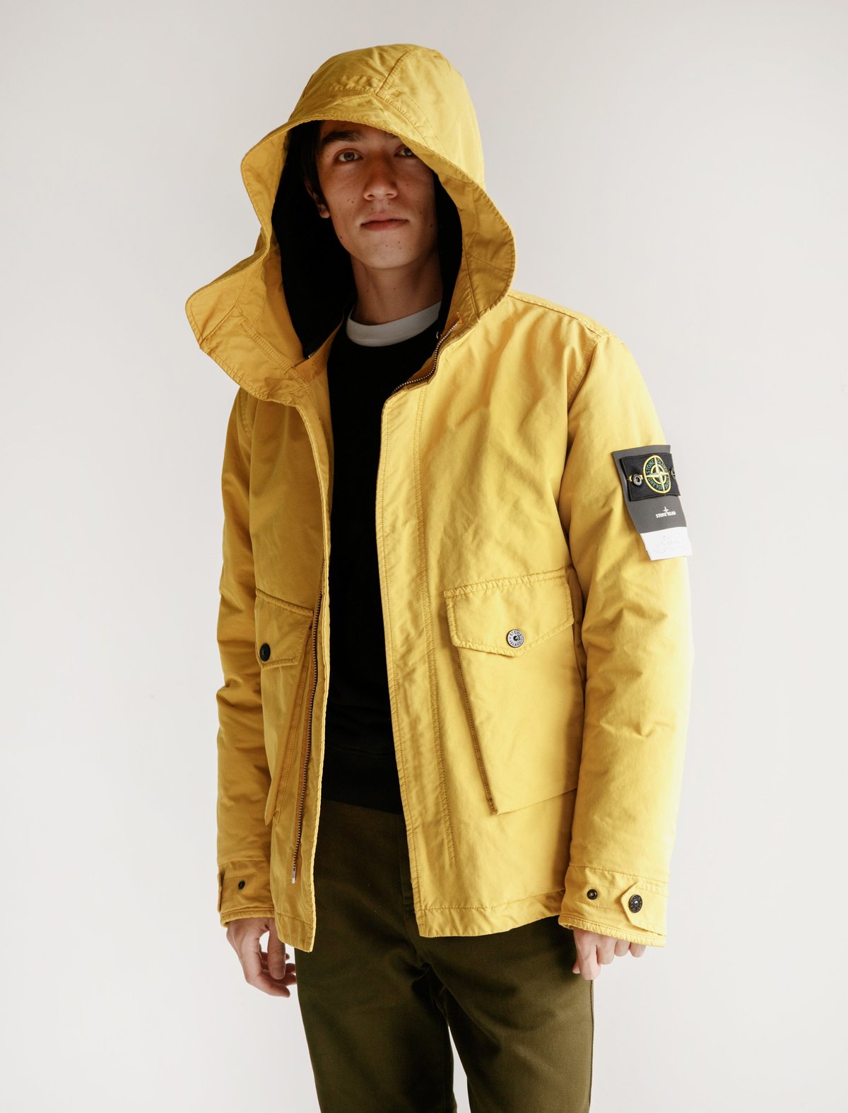 Stone Island Insulated Garment Dyed Parka - Mustard | Garmentory