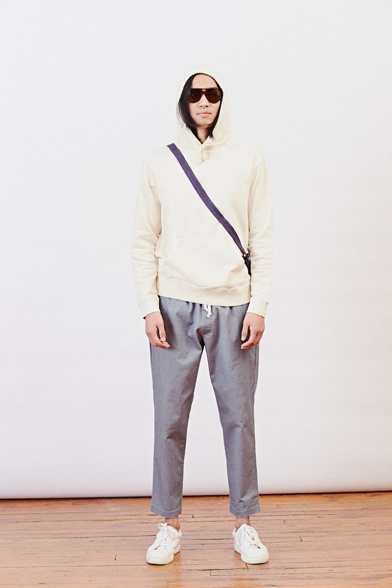 【SATIIIZ】Blan painted string pants Corridor Sunshine Blues Slate Draw String Pant | Garmentory