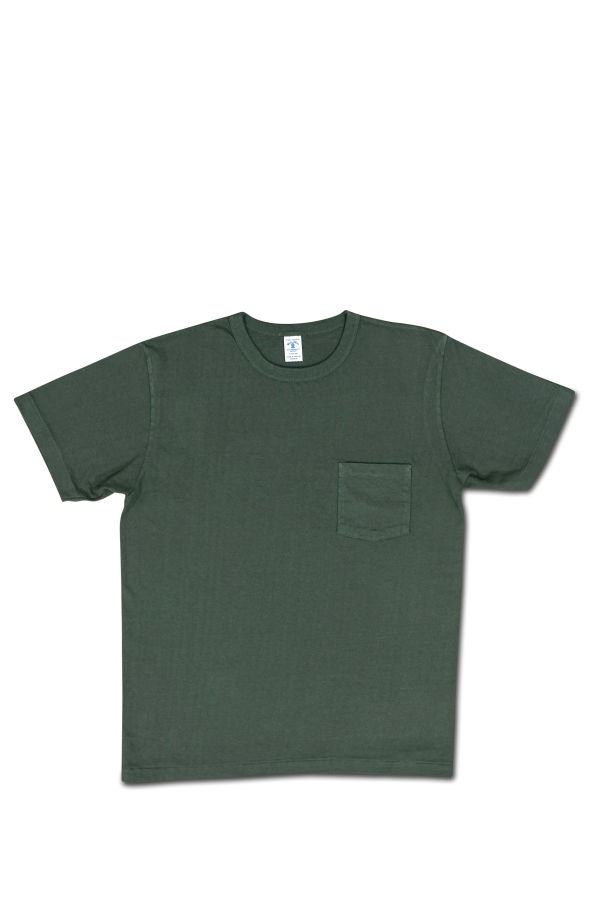 Velva Sheen - 14/1 Pigment Dyed Pocket T-Shirt - Fatigue Green