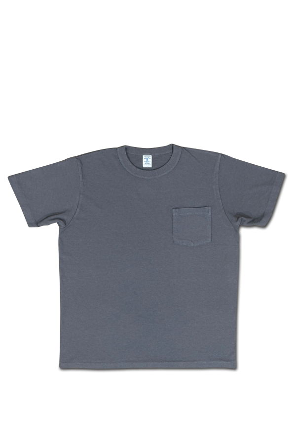 Velva Sheen - 14/1 Pigment Dyed Pocket T-Shirt - Gunmetal