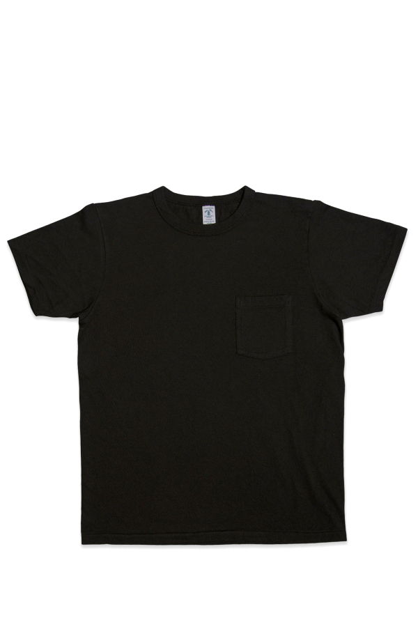 Velva Sheen - 14/1 Pigment Dyed Pocket T-Shirt - Jet Black