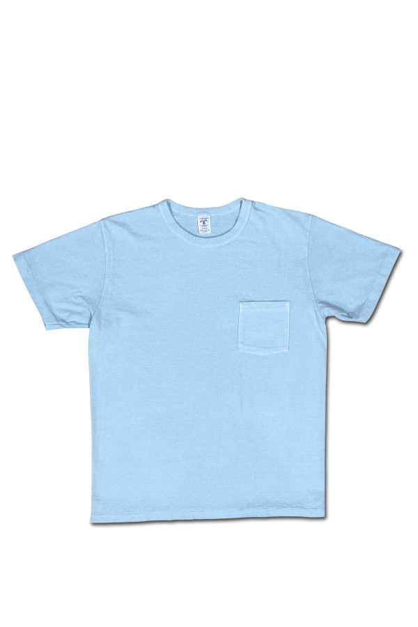 Velva Sheen - 14/1 Pigment Dyed Pocket T-Shirt - Turquoise