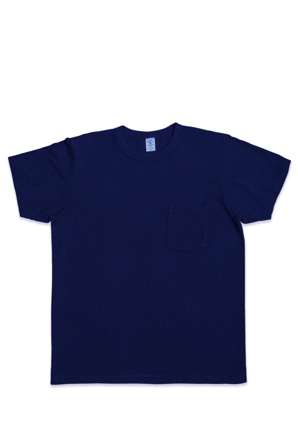 Velva Sheen - 14/1 Pigment Dyed Pocket T-Shirt - Vintage Navy