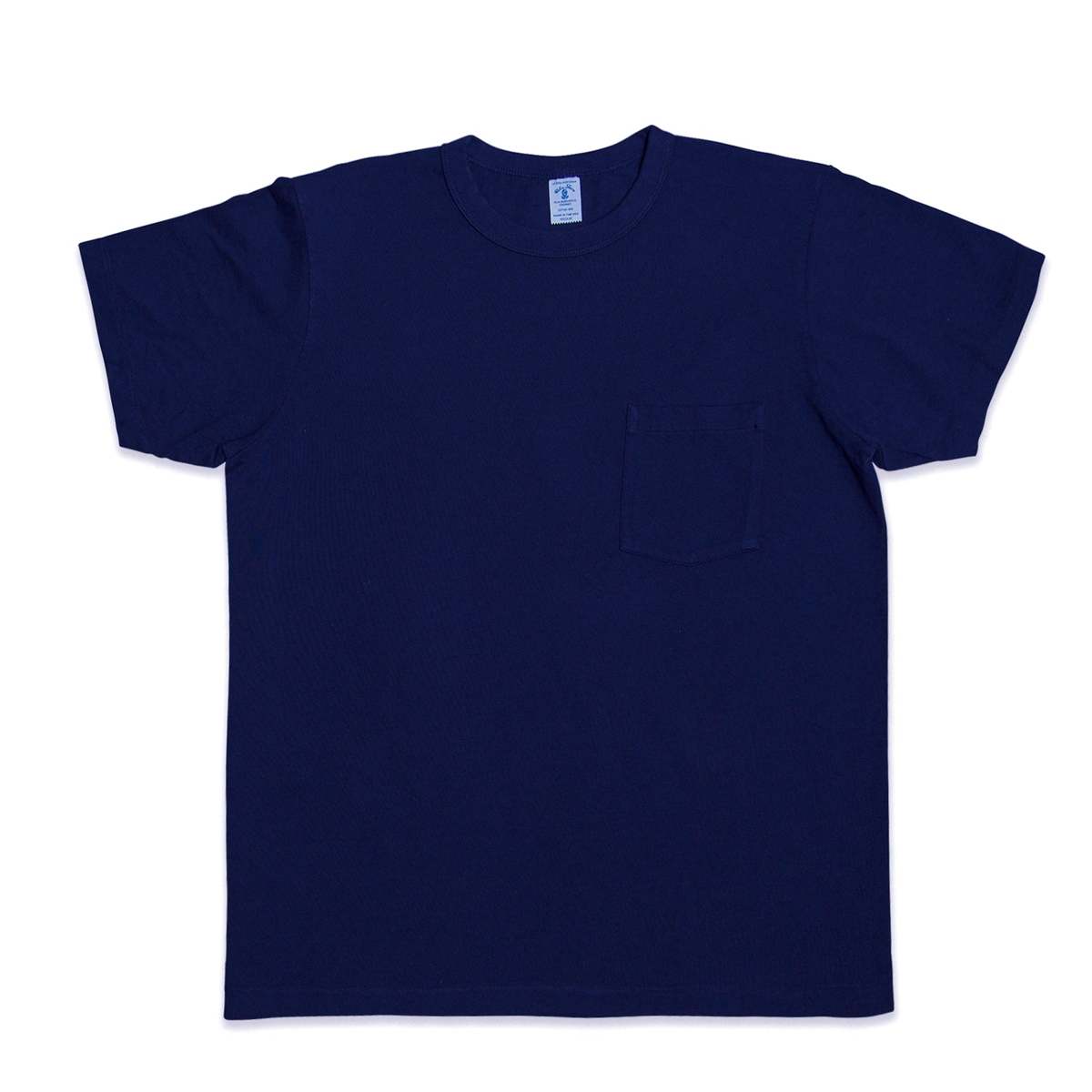 Velva Sheen - 14/1 Pigment Dyed Pocket T-Shirt - Vintage Navy - Image 1 of 1