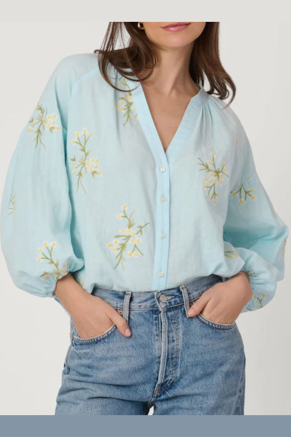 Shoshanna Fred Top - Sky Blue