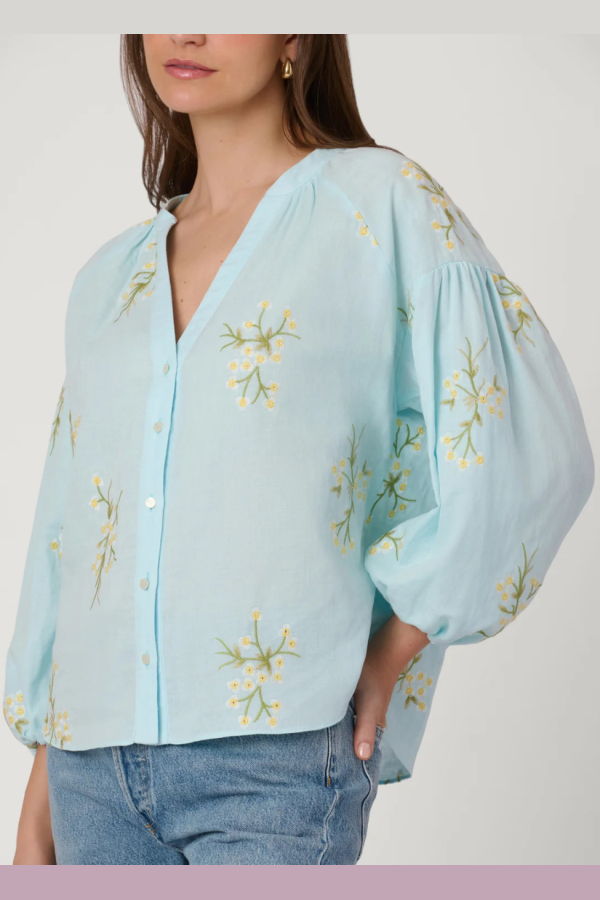 Shoshanna Fred Top - Sky Blue