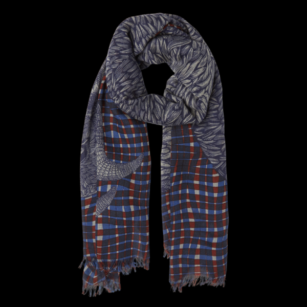 Inouitoosh Woolter Scarf - Blue/Red
