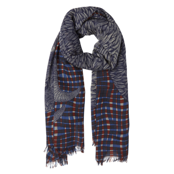 Inouitoosh Woolter Scarf - Blue/Red