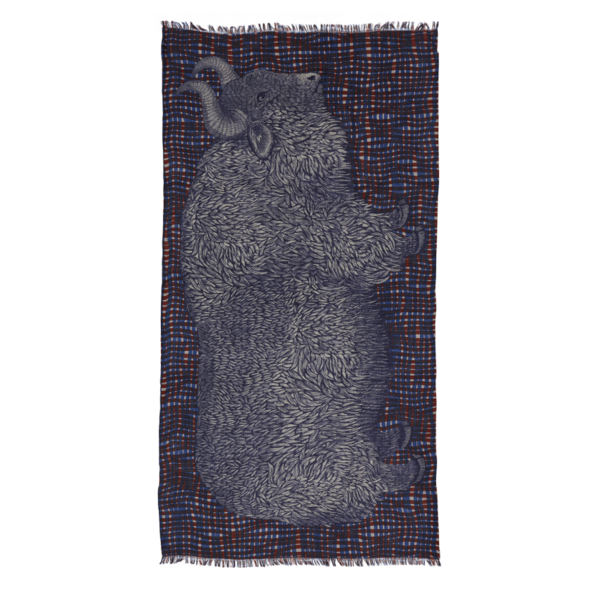 Inouitoosh Woolter Scarf - Blue/Red