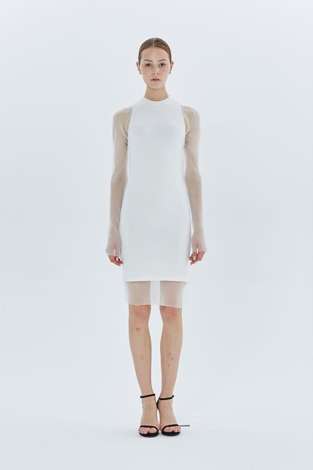 dion lee sheer knit top