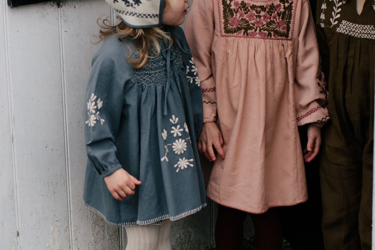 Maren Smock Dress- Blue Mountain | Garmentory