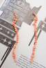 Beatriz Palacios Coral Arch Long Earrings - Coral - Thumbnail 1