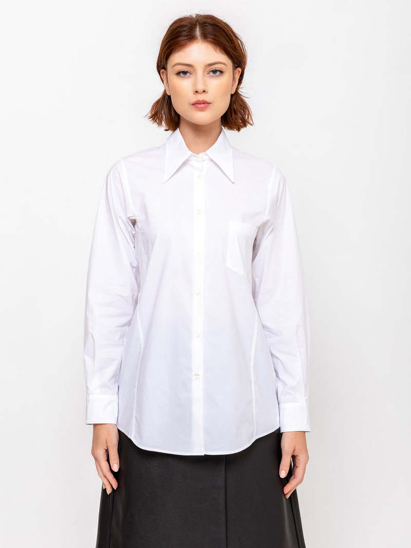 Ter et Bantine Geometric Cotton Poplin Shirt