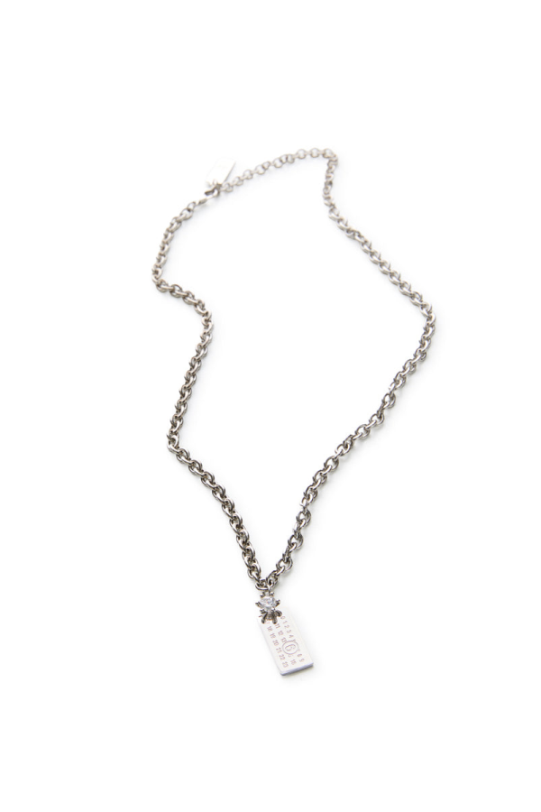 MM6 Maison Margiela Plaque Diamond Necklace