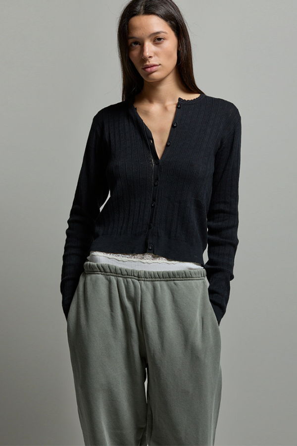 Asher Paloma Pointelle Cardigan