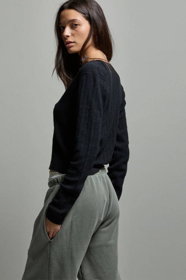 Asher Paloma Pointelle Cardigan