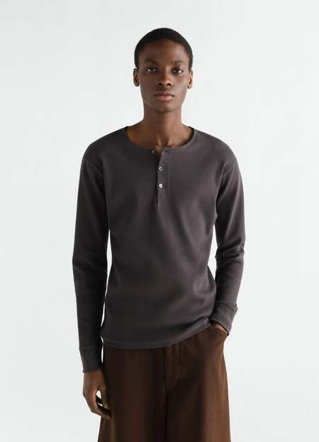 Lemaire V Neck Shirt - Jet Black | Garmentory