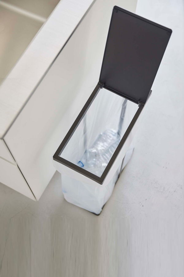 Yamazaki Home Lidded Garbage Bag Holder - Steel
