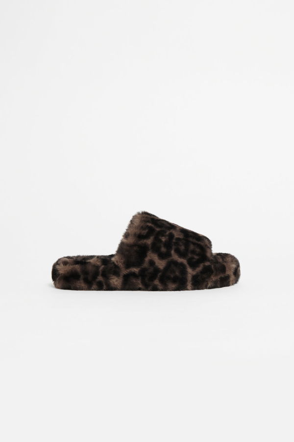 APPARIS Dillon Slide Slippers - Dark Leopard