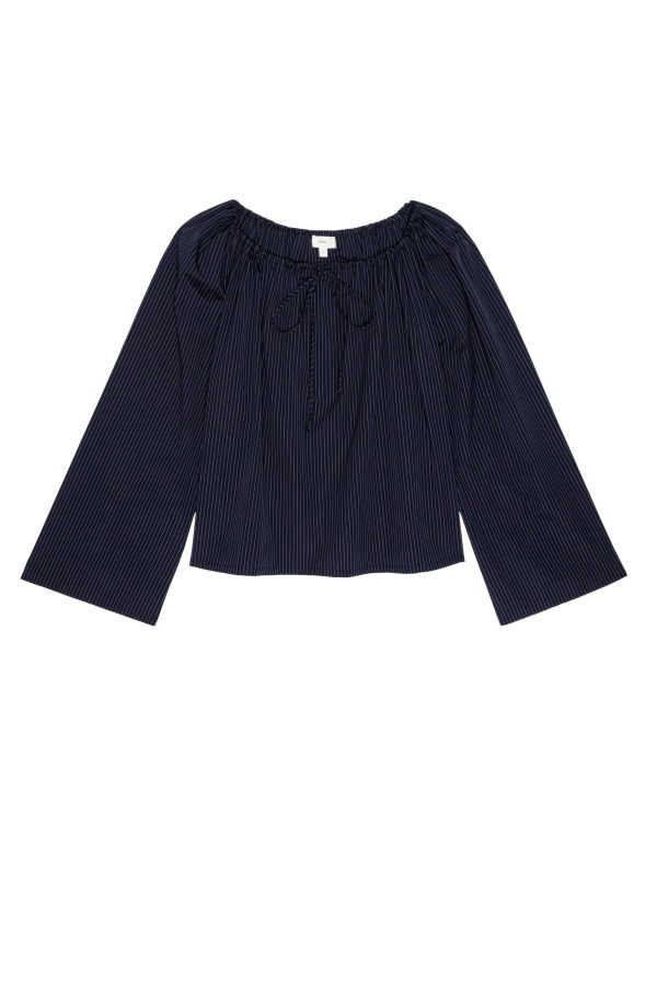 Donni. Pop Pinstripe Tie Top - Navy