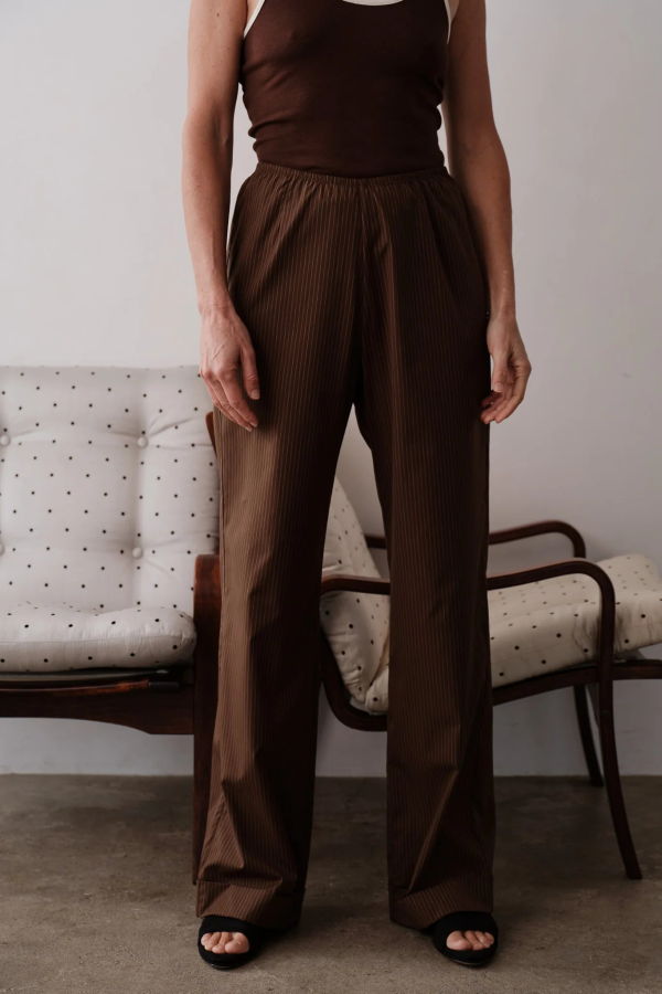 Donni. Pop Pinstripe Simple Pant