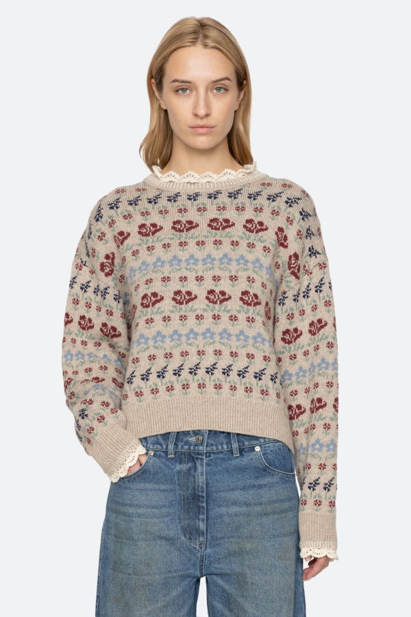 Sea NY Preston Sweater - Cream