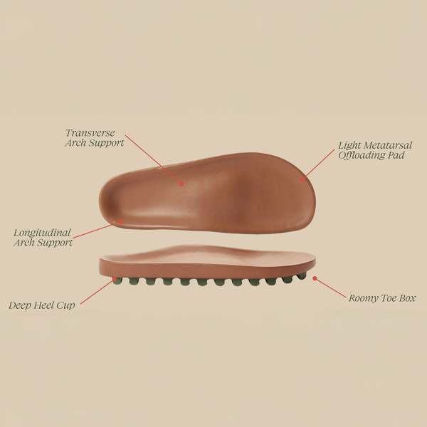 Commbi The Softie Slide - Tobacco Brown
