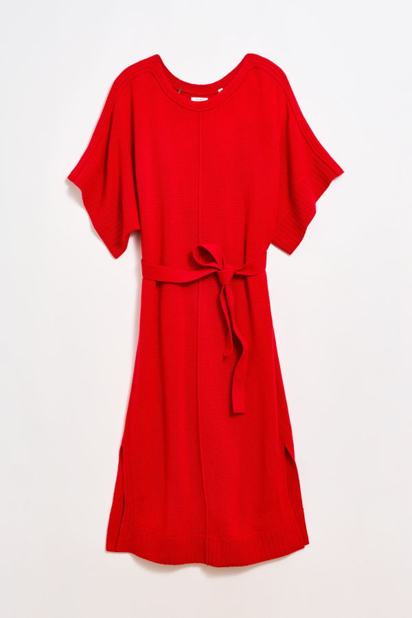 Billy Reid Cashmere Dolman Sweater Dress - Holiday Red