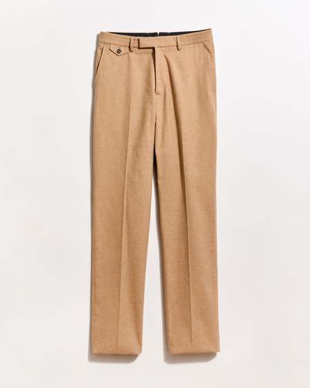 Auralee Org Cotton Cashmere Wool Tweed Slacks Pant - Charcoal