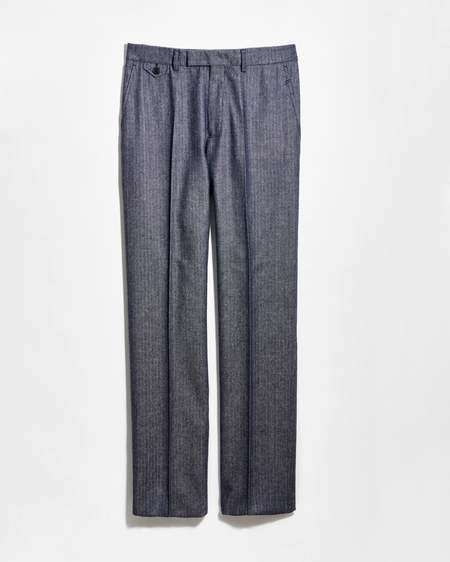 Auralee Bluefaced Wool Dobby Slacks - Charcoal | Garmentory