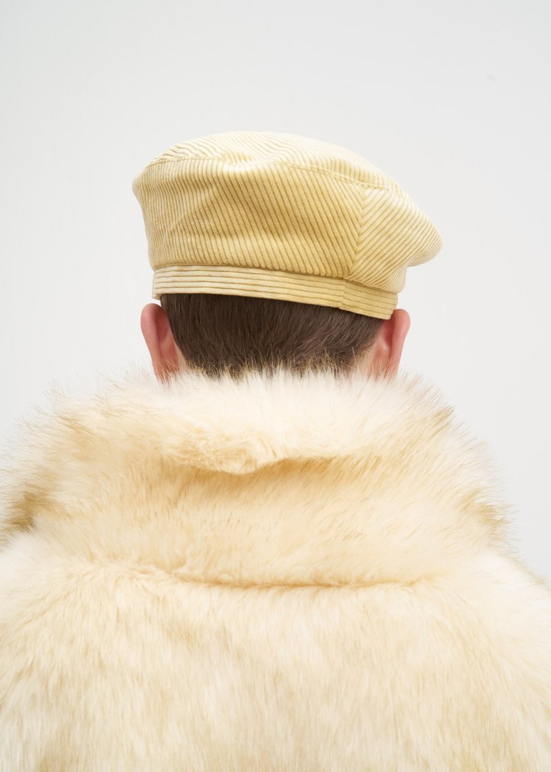 Hyein Seo Corduroy Beret - Yellow | Garmentory display picture 1