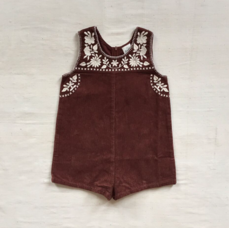 Apolina suzi corduroy romper 3-5Y