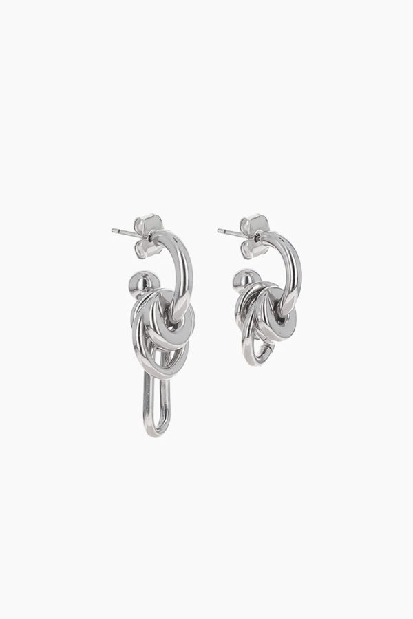 Justine Clenquet Troy Small Earrings - Palladium