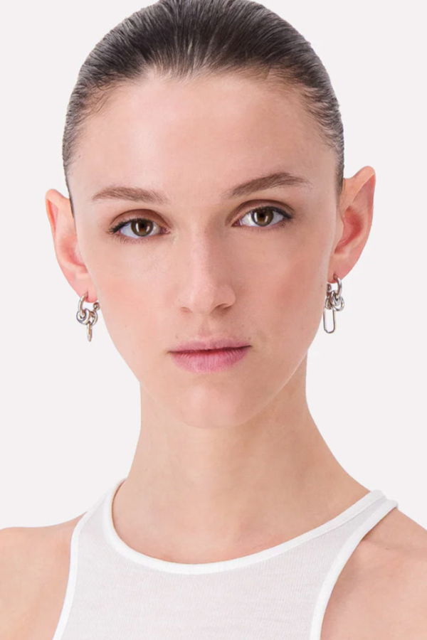 Justine Clenquet Troy Small Earrings - Palladium