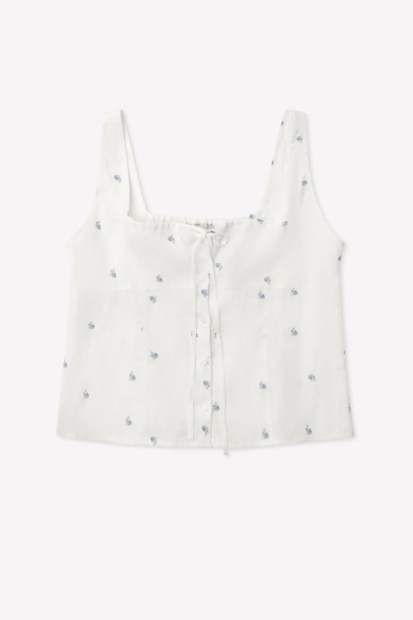 Deiji Studios Florals Relax Tie Top