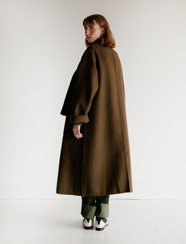 Cristaseya Wool Overcoat with Scarf | Garmentory