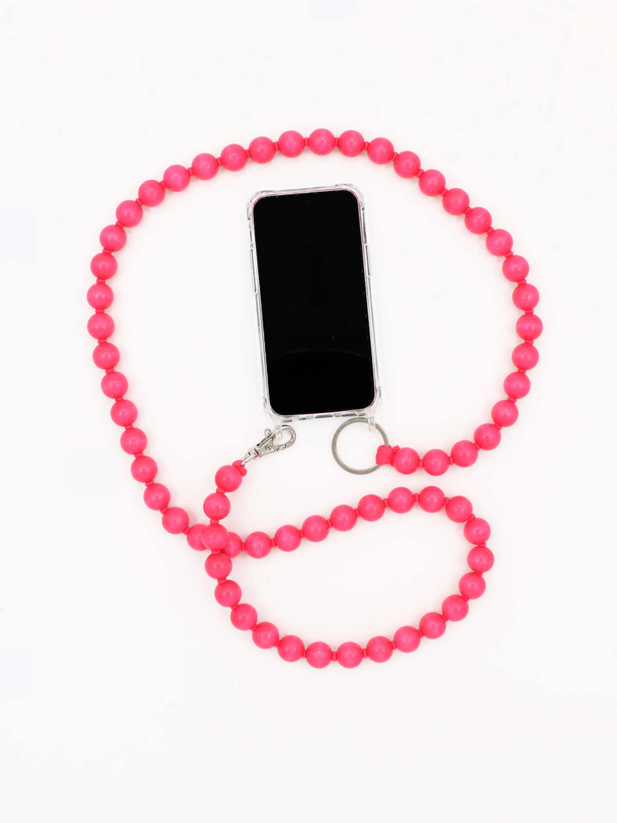 Ina Seifart Big Perlen Phone Necklace - Neon Pink - Image 1 of 2