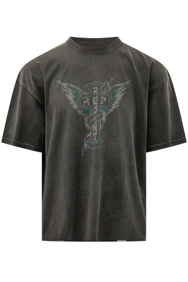 Represent T-Shirt - Stained Black