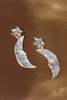 Mondo Mondo Moon Earrings - White Bronze - Thumbnail 1