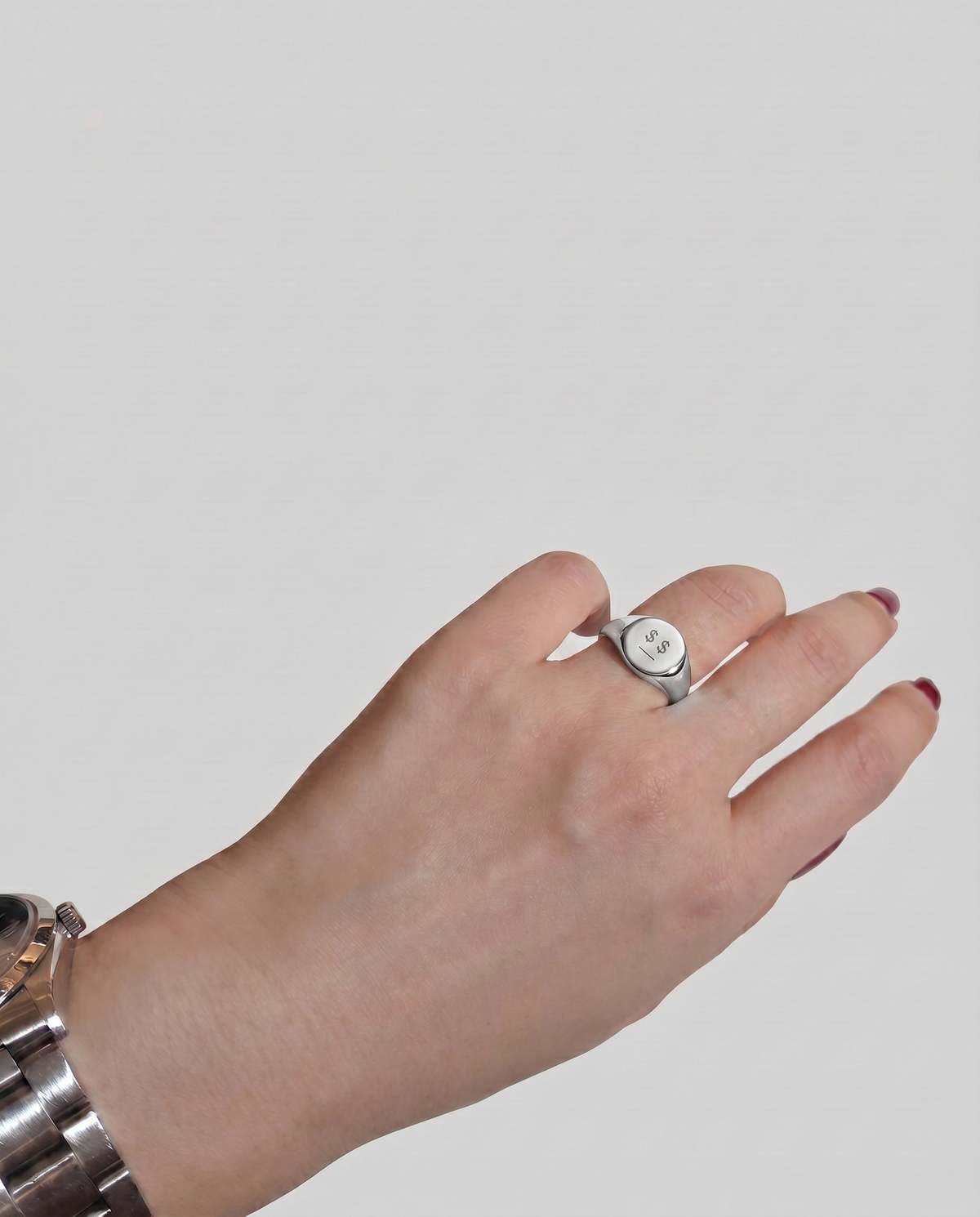MATTER MATTERS Money Talks Steel Signet Ring - Image 2 of 9