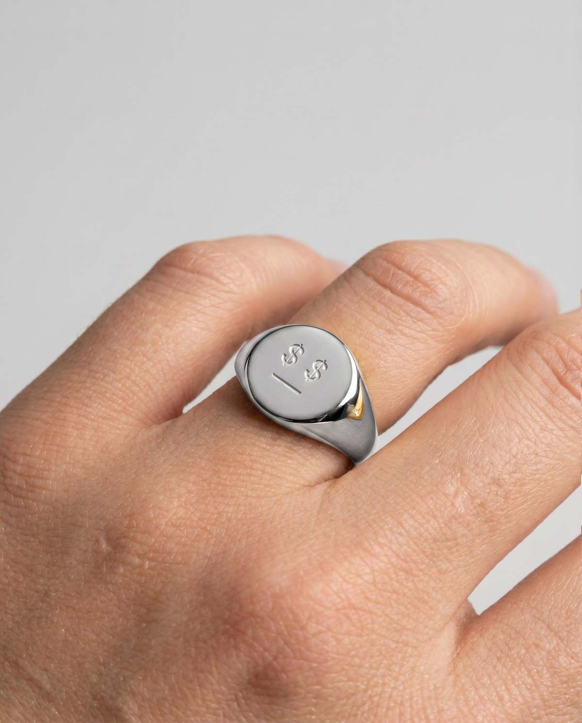 MATTER MATTERS Money Talks Steel Signet Ring - Image 3 of 9
