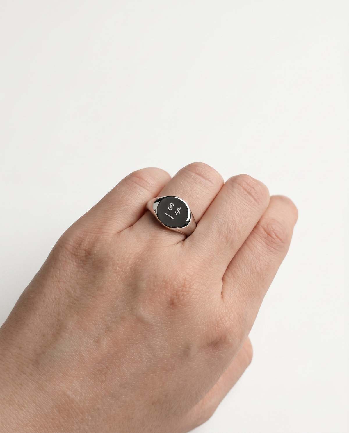 MATTER MATTERS Money Talks Steel Signet Ring - Image 4 of 9