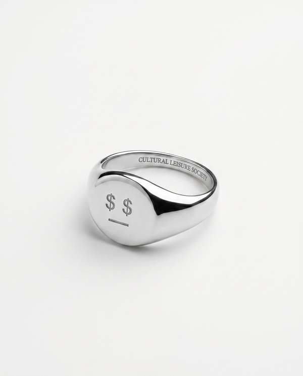 MATTER MATTERS Money Talks Steel Signet Ring