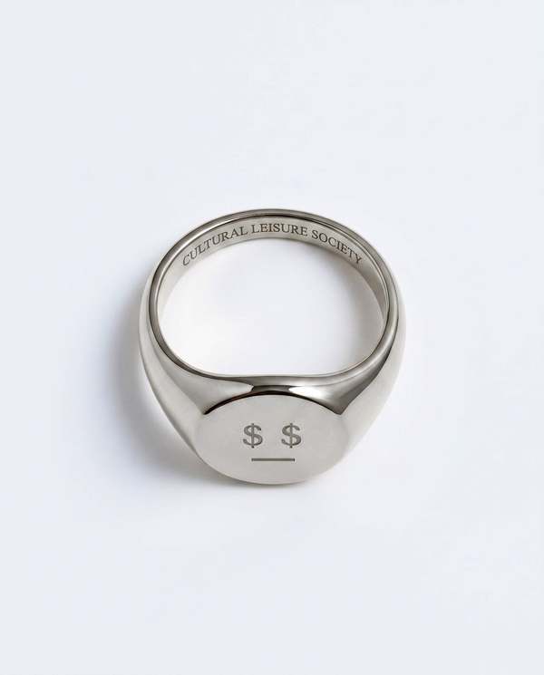 MATTER MATTERS Money Talks Steel Signet Ring