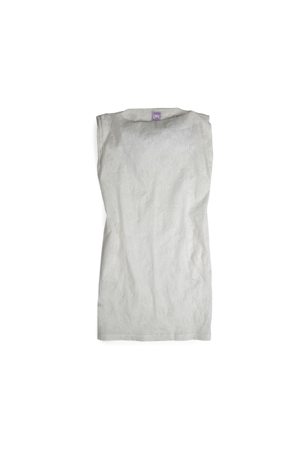 LWN Pinch Shift Floral Textured Cotton Dress