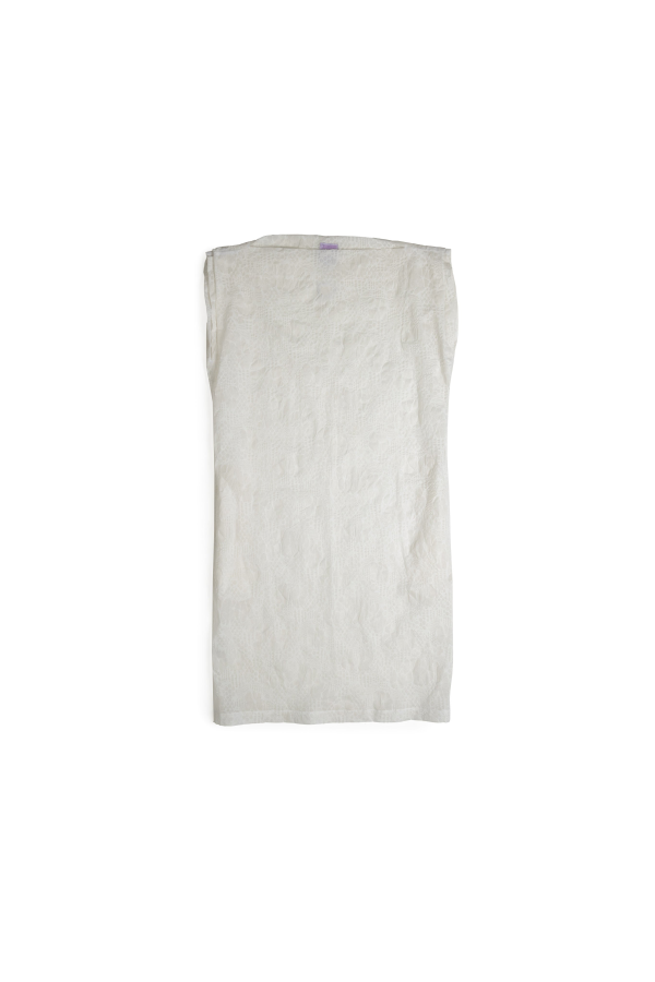 LWN Pinch Shift Floral Textured Cotton Dress