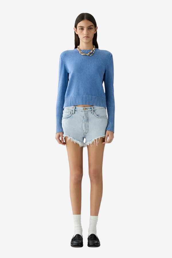 Guest in Residence Sunwashed Shrunken Crew Sweater