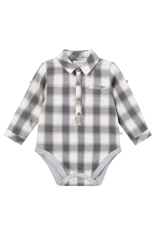 KIDS Me & Henry Jasper Plaid Woven Onesie