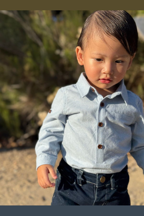 KIDS Me & Henry Jasper Woven Onesie