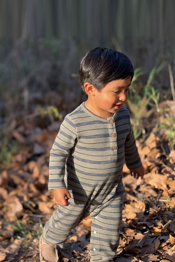 KIDS Me & Henry Mason Ribbed Henley Romper